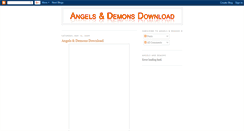 Desktop Screenshot of angelsdemonsdownload.blogspot.com