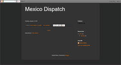 Desktop Screenshot of mexicodispatch.blogspot.com