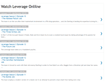 Tablet Screenshot of leverageepisodes.blogspot.com