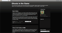 Desktop Screenshot of ghostsinthegame.blogspot.com