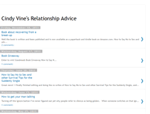 Tablet Screenshot of cindyvinesrelationshipadvice.blogspot.com