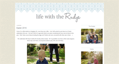 Desktop Screenshot of lifewiththerudys.blogspot.com