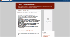 Desktop Screenshot of lucky123-online-casino.blogspot.com