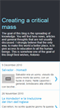 Mobile Screenshot of creatingacriticalmass.blogspot.com