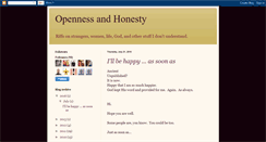 Desktop Screenshot of opennessandhonesty.blogspot.com