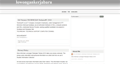 Desktop Screenshot of lowongankerjayes.blogspot.com