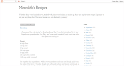 Desktop Screenshot of meredithsrecipes.blogspot.com