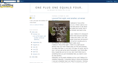 Desktop Screenshot of oneplusoneequalsfour.blogspot.com