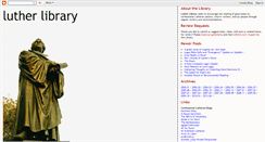 Desktop Screenshot of lutherlibrary.blogspot.com
