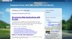 Desktop Screenshot of databasedrivenwebsites.blogspot.com