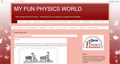 Desktop Screenshot of myfunphysicsworld.blogspot.com