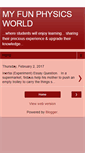 Mobile Screenshot of myfunphysicsworld.blogspot.com