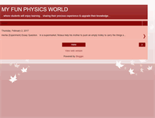 Tablet Screenshot of myfunphysicsworld.blogspot.com