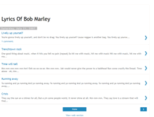 Tablet Screenshot of bobomarleylyrics.blogspot.com