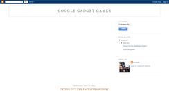 Desktop Screenshot of googlegadgetgames.blogspot.com