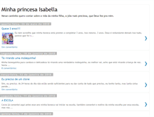 Tablet Screenshot of minhaprincesa-isabella.blogspot.com