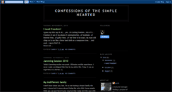 Desktop Screenshot of confessionsofthesimplehearted.blogspot.com