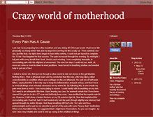 Tablet Screenshot of crazyworldofmotherhood.blogspot.com