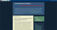 Desktop Screenshot of horsebettingonlinewebsites.blogspot.com