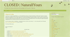 Desktop Screenshot of naturallyours.blogspot.com