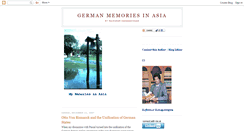 Desktop Screenshot of germanmemoriesinasia.blogspot.com