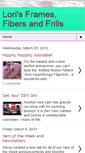 Mobile Screenshot of lorisframesfibersandfrills.blogspot.com