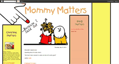 Desktop Screenshot of mommy-matters.blogspot.com