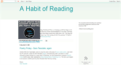 Desktop Screenshot of ahabitofreading.blogspot.com