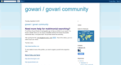 Desktop Screenshot of gowaricommunity.blogspot.com