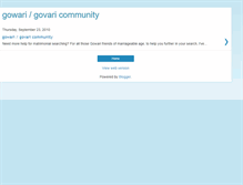 Tablet Screenshot of gowaricommunity.blogspot.com