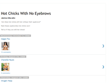 Tablet Screenshot of hotchickswithnoeyebrows.blogspot.com
