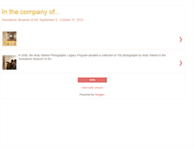 Tablet Screenshot of inthecompanyofhcc.blogspot.com